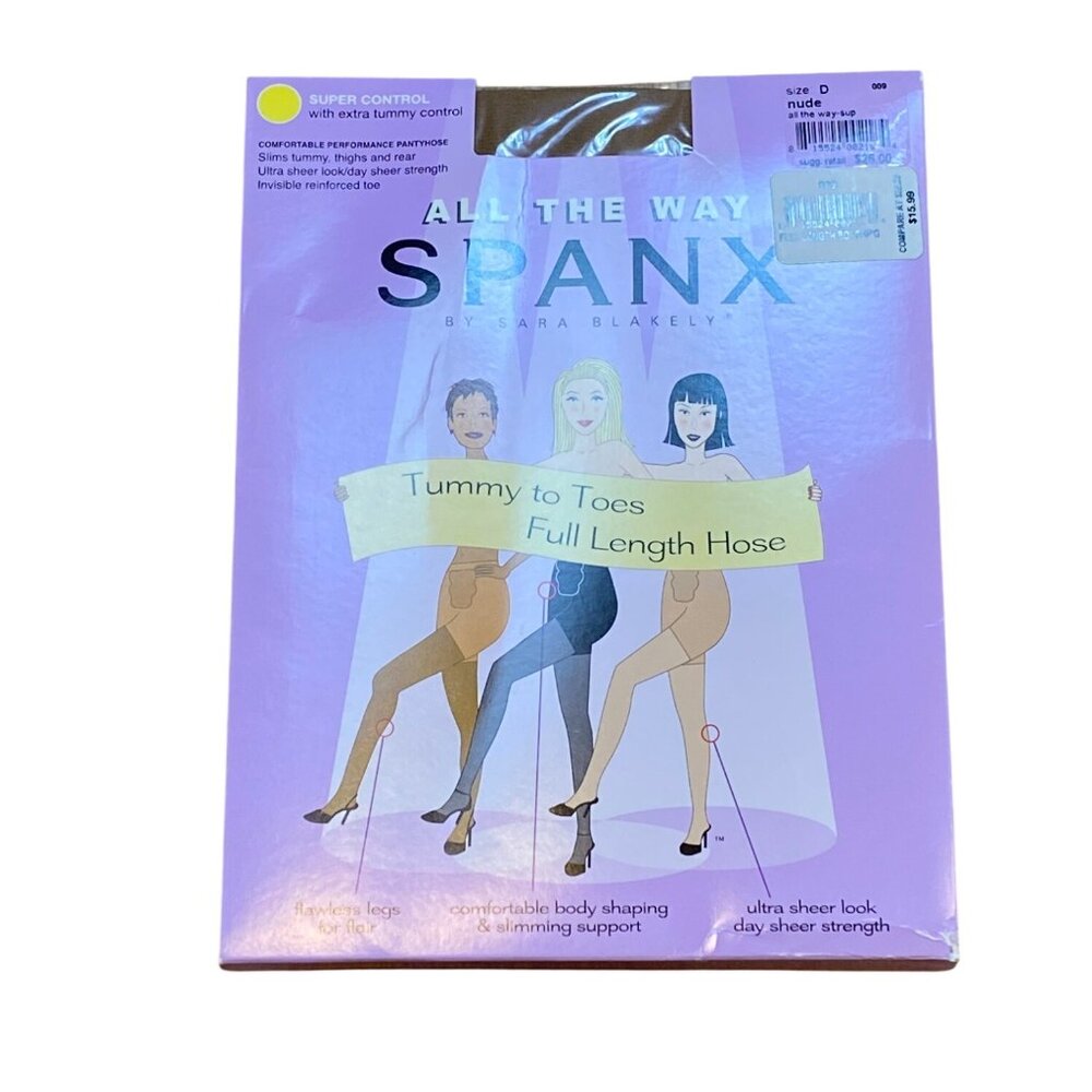 Spanx All The Way Full Length Hose Tummy To Toes‎ Nude Size D